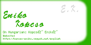 eniko kopcso business card
